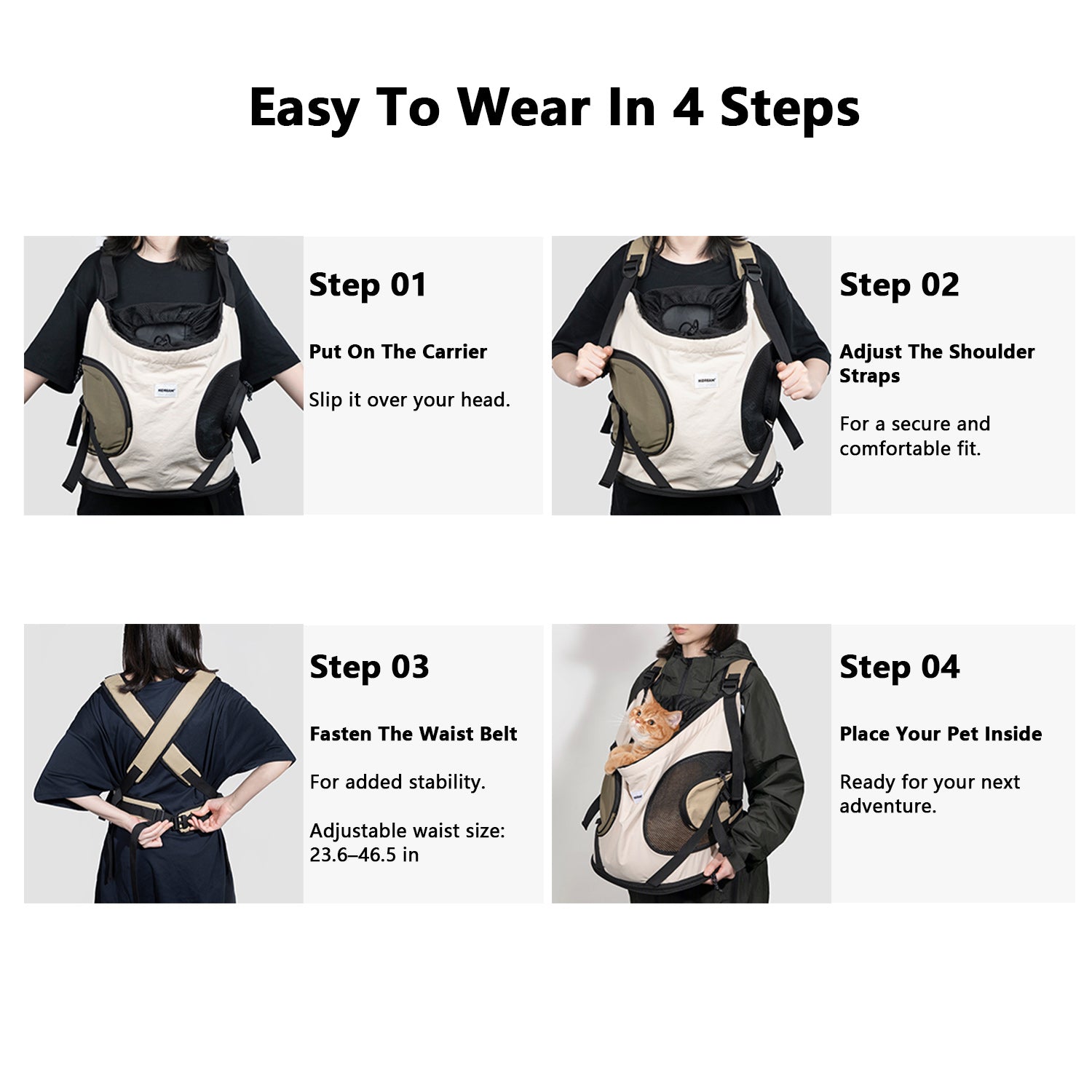 Front-Facing Pet Carrier Backpack