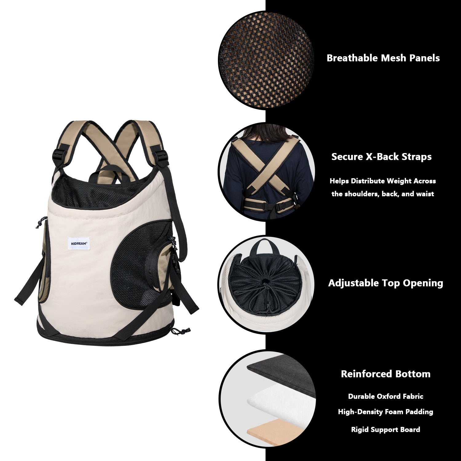 Front-Facing Pet Carrier Backpack - Key Features | HiDREAM Pets