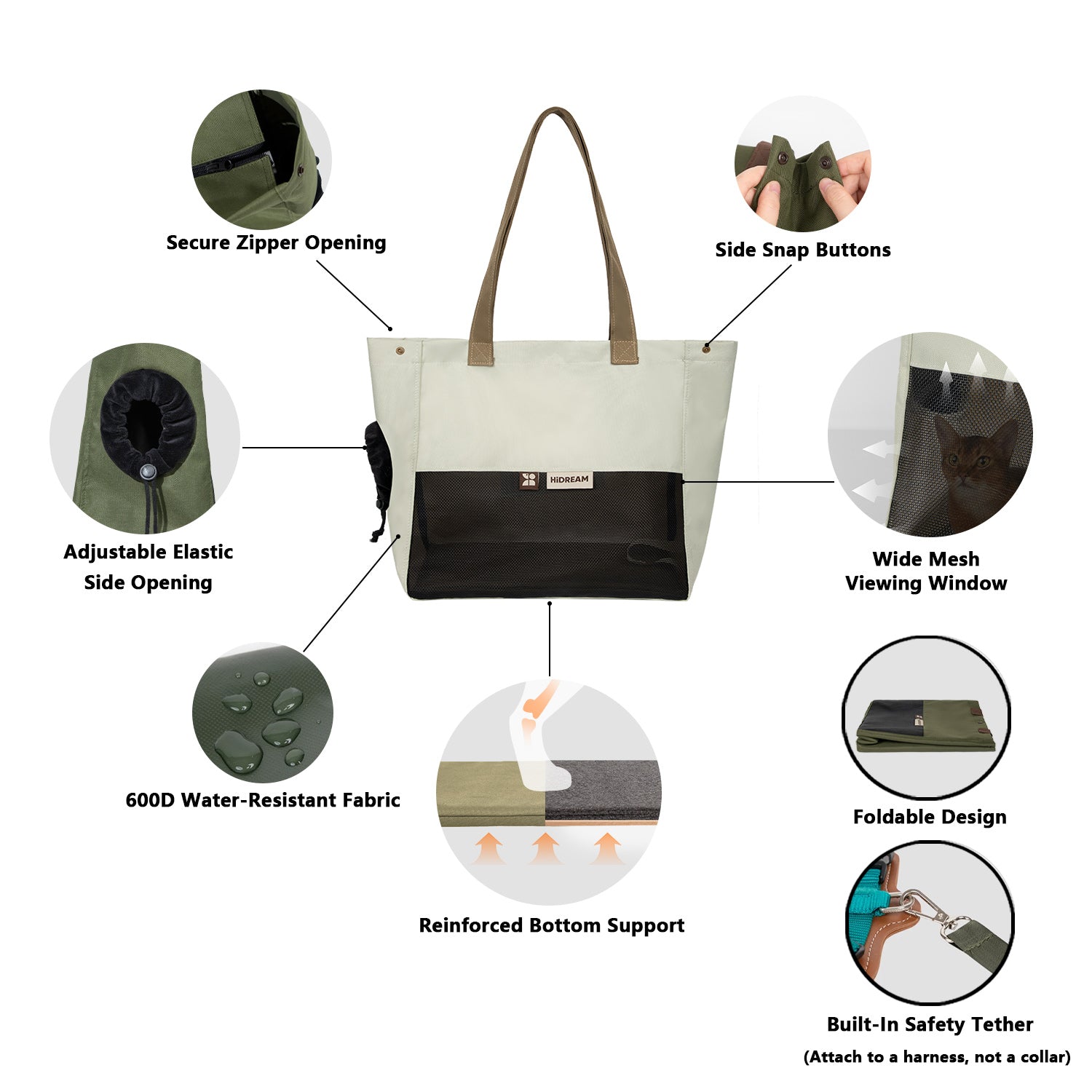Color-Block Pet Carrier Tote