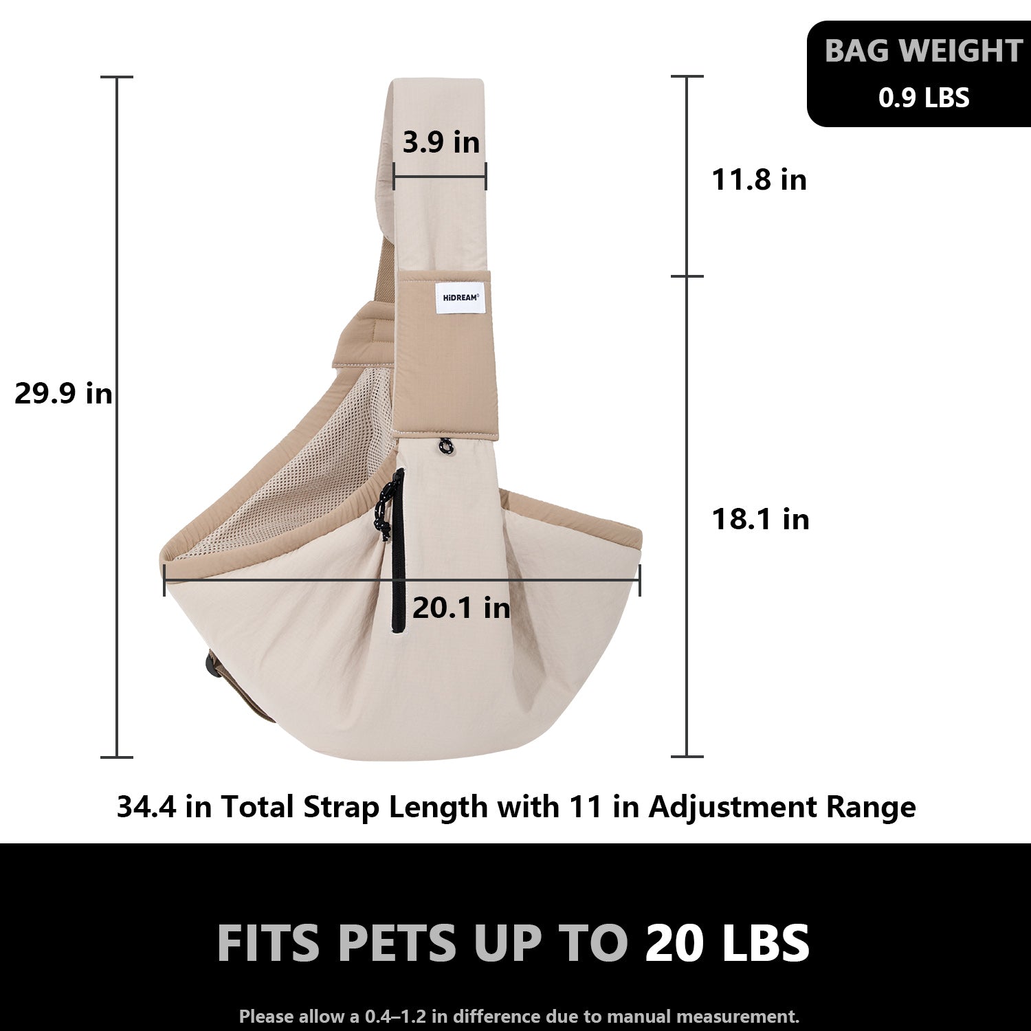 Adjustable Pet Carrier Sling Bag