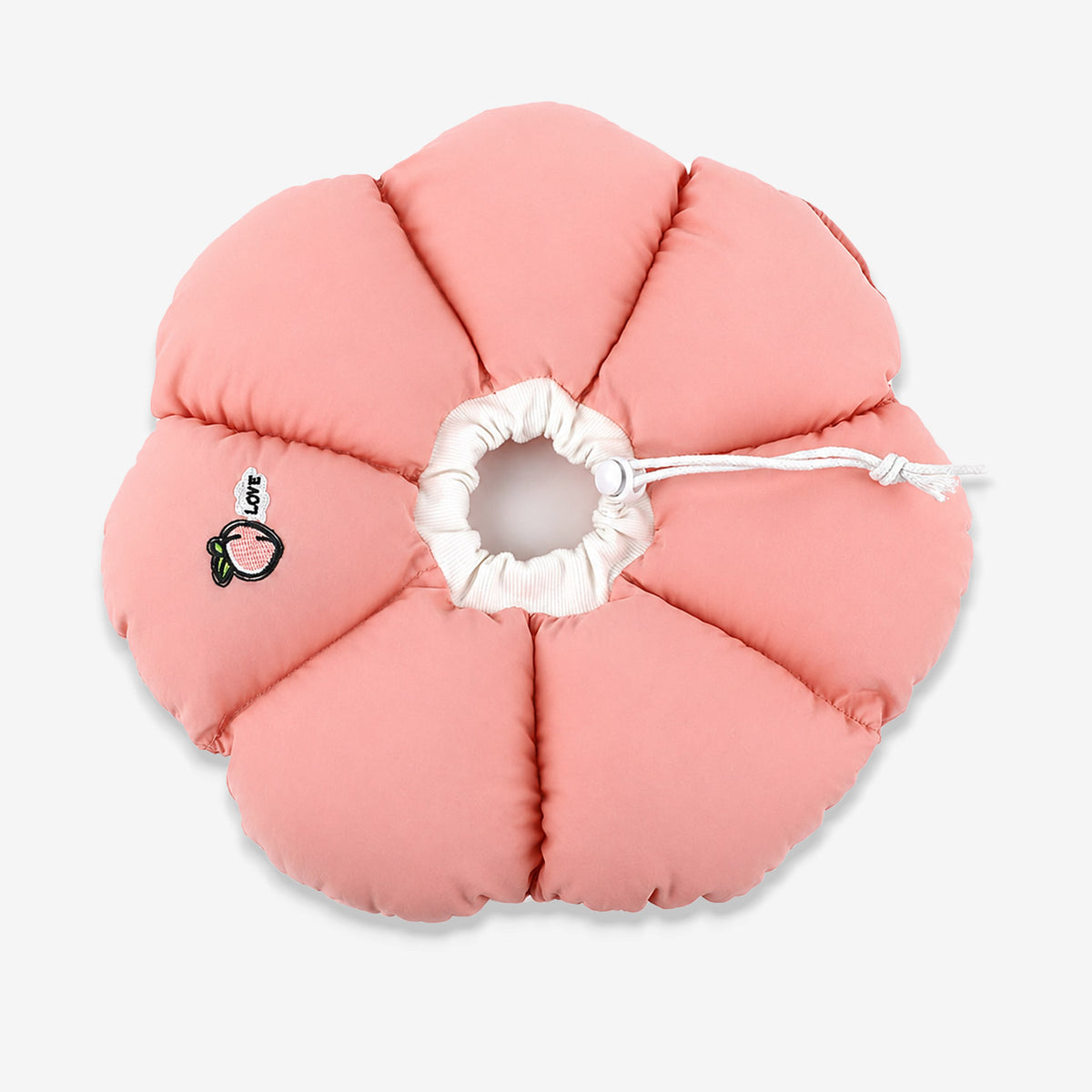 Pink flower cone for cats with soft padded petal design