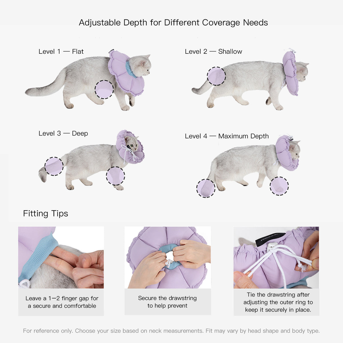 How to adjust the 2-in-1 pet recovery collar between flower and raised cone modes